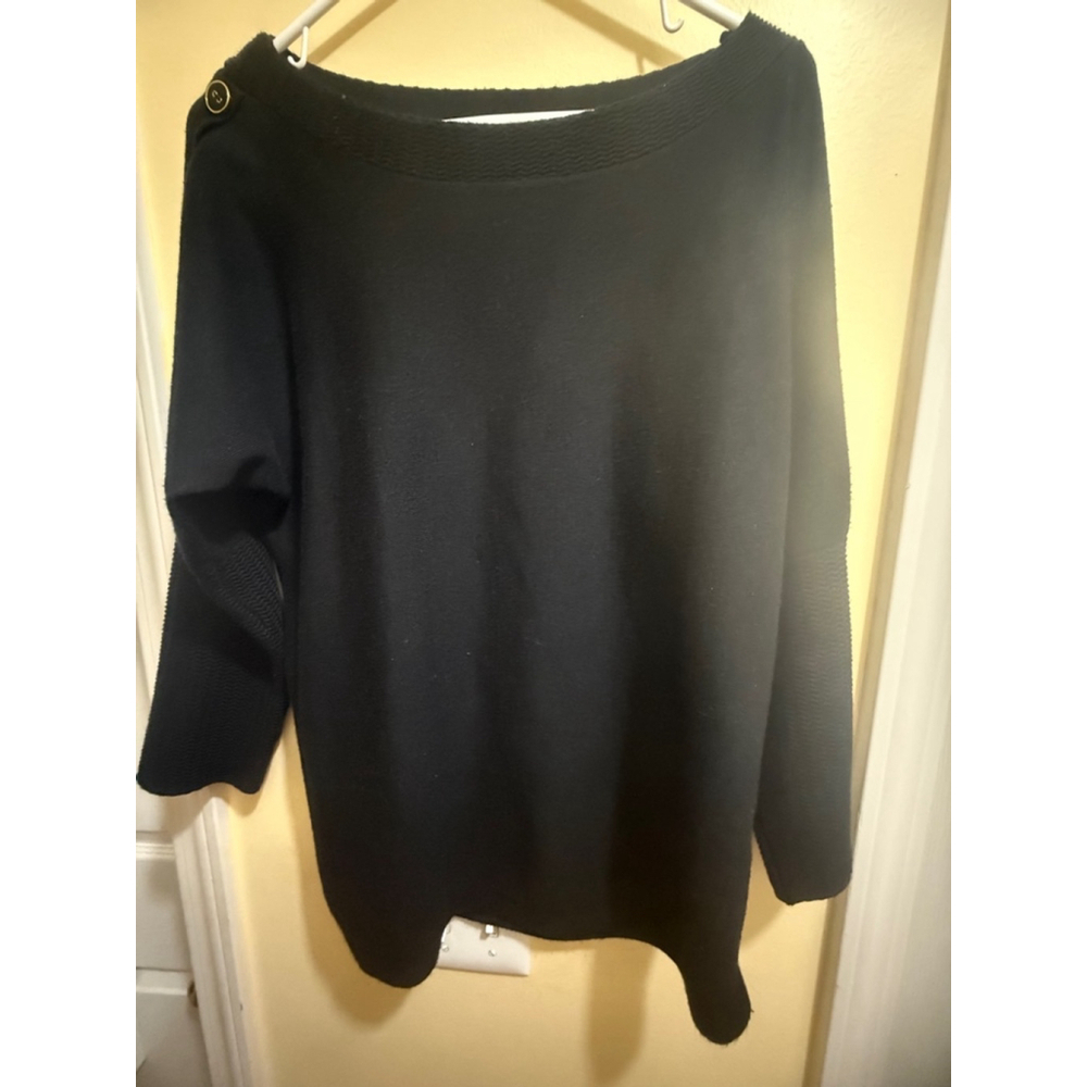 Women's Cable & Gauge Sweater Dress Size M Black